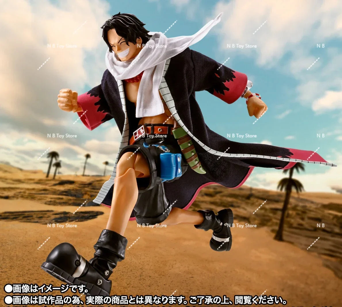 In Stock Bandai SHF Pirates One Piece Portkaras  Ace Fire Fist Top War Joint Moving Genuine Figures Actual Doll Collection Gifts