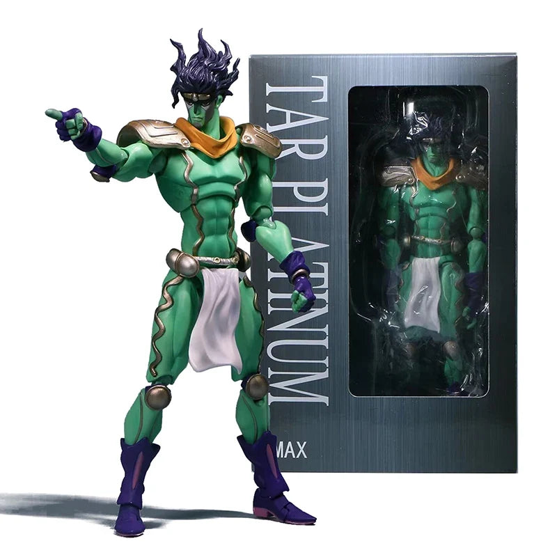 Anime JoJo's Bizarre Adventure Figures Star Platinum Kujo Jotaro Action Figure Collection Jonathan Joestar Dio Brando Model Toys