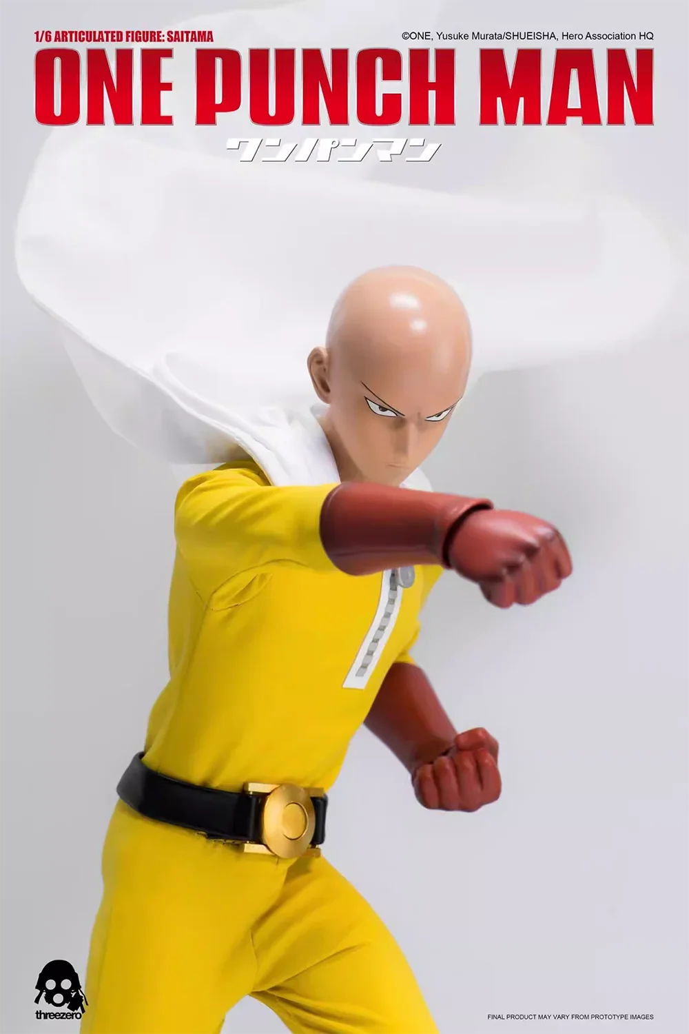 ThreeZero 3Z0026 1/6 One Punch Man Saitama‌‌ Bald Cape Man Action Figure Model Toys 12-inch Collection Scenery Ornaments Gift