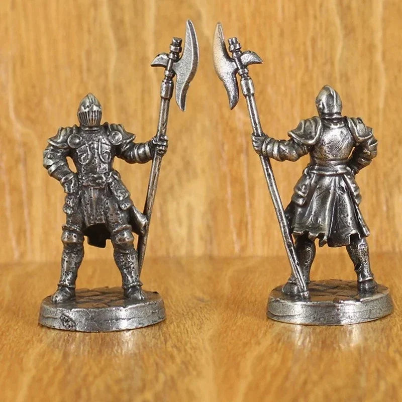 Brass knight statue, war legion soldier model, brass material, desktop decorations and collectibles, Christmas gifts