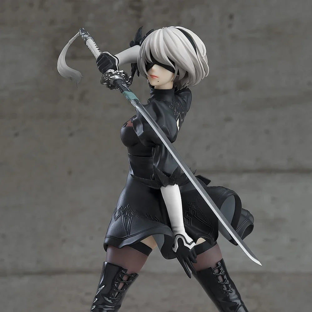 17cm NieR Anime figures 9S 2B standing action figures 9S 2B figurines  Doll PVC Model Toys  Adult Collection Statue Gifts