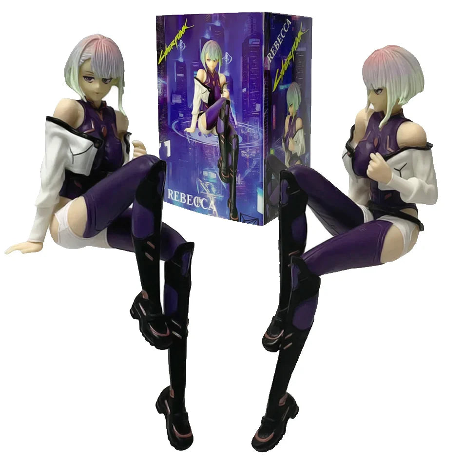Winter New Arrival Cyberpunk Lucy 17cm Sitting Pose PVC Anime Figure Collectible Model Toy Kids Gift New Year Present