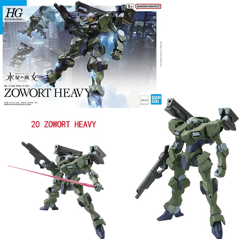 Bandai Genuine HG The Witch From Mercury GUNDAM LFRITH CALIBARN BEGUIR-BEU DARILBALDE ZOWORT HEAVY Anime Assembly Model Toys Kid