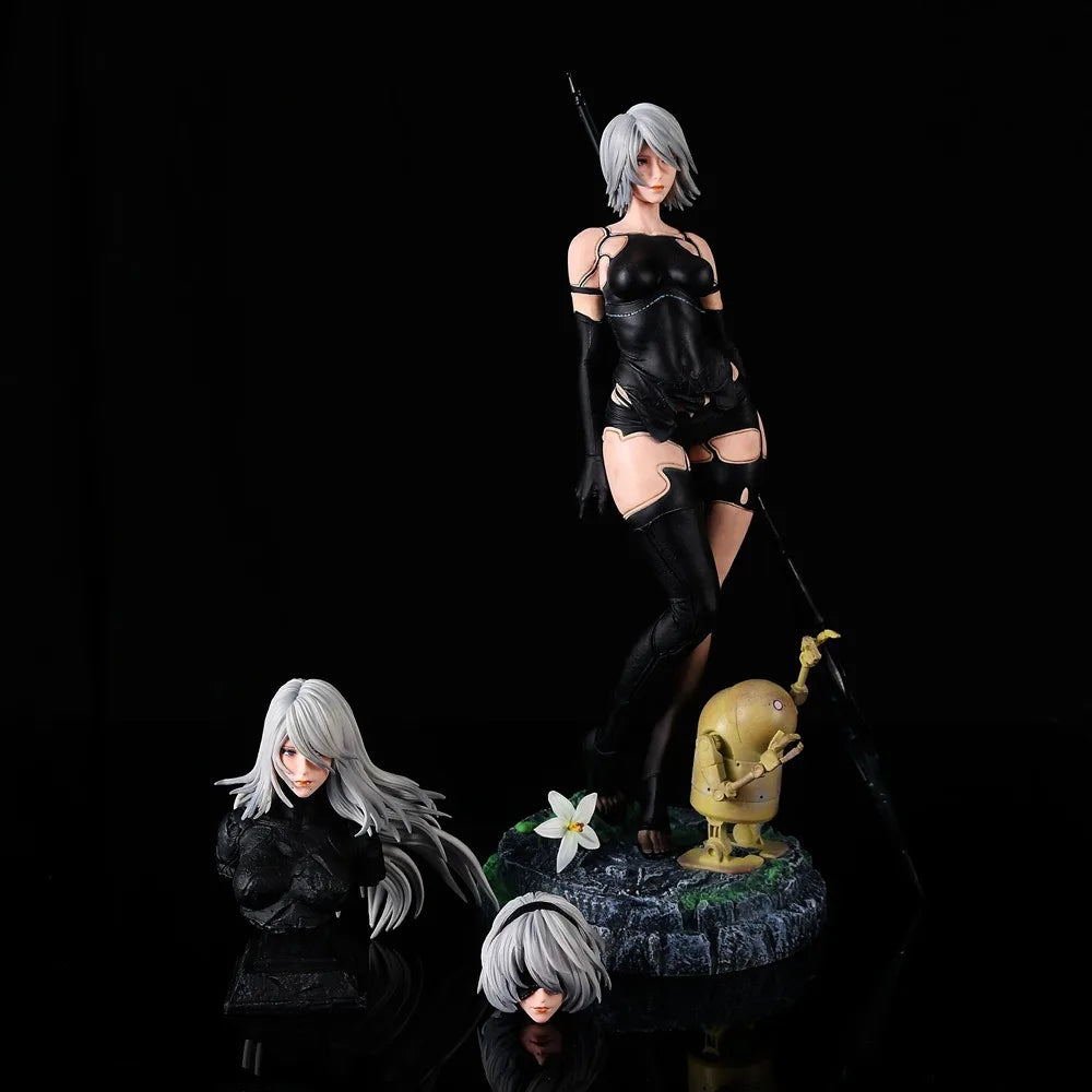 Bandai Beautiful Girl Hand Operated Neil Mechanical Era A2 Lady Sister Three Head Carved Bust Doll Box Anime Animation Model