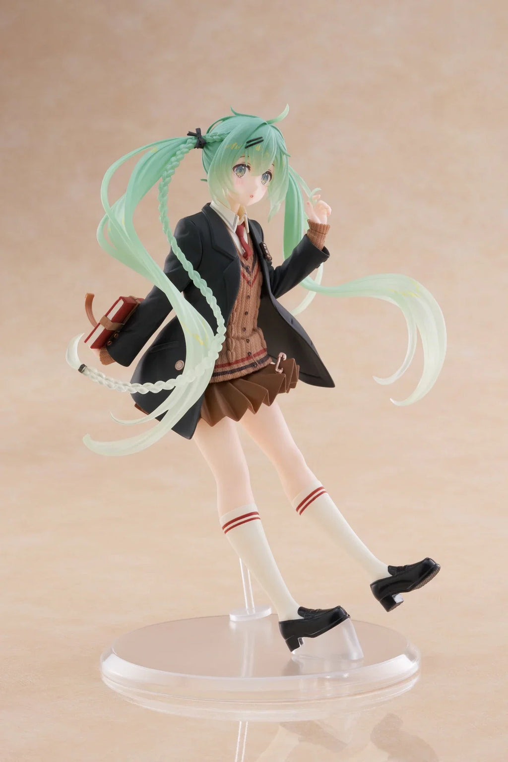 18cm Genuine Taito Hatsune Miku Preppy Ver Action Figure  Fashion Hatsune Miku Figure Kawaii Collectible Model Toy Birthday Gift