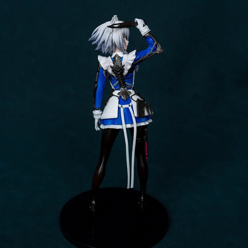 23cm Touhou Project Izayoi Sakuya Maid Hold A Knife Game Girl Figure Model Statue Boy Collection Desktop Decoration Ornament Toy