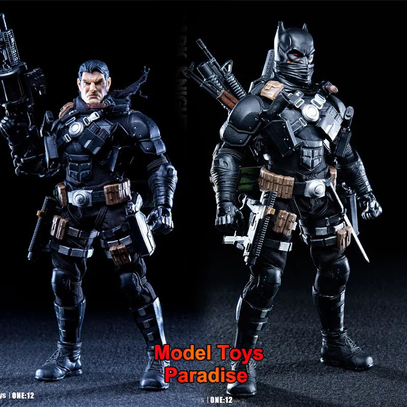 CY7-TOYS 1/12 Collectible Toys Night Dark Knight Bat Super Hero Different Color Ver. Men Soldier 6Inch Action Figure Model Gifts