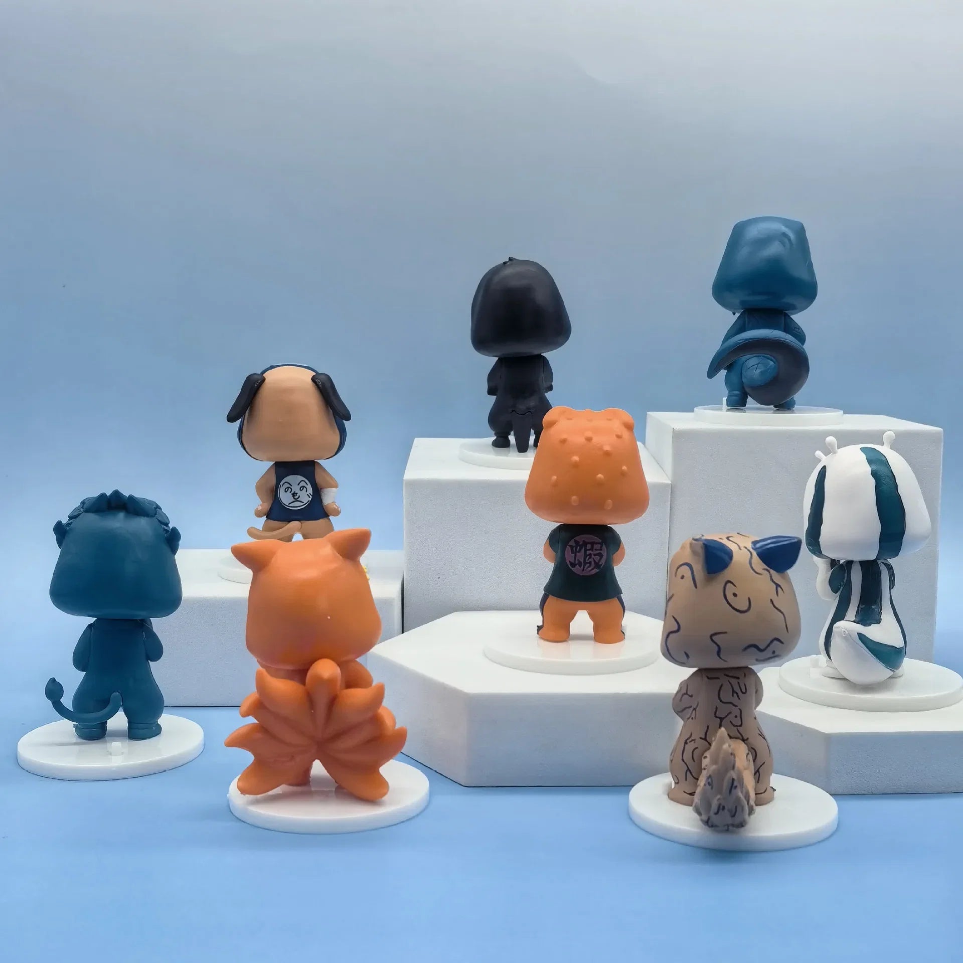 Japanese anime Naruto Jifeng series figure model Q version PVC anime desktop ornaments birthday gift collection model toys