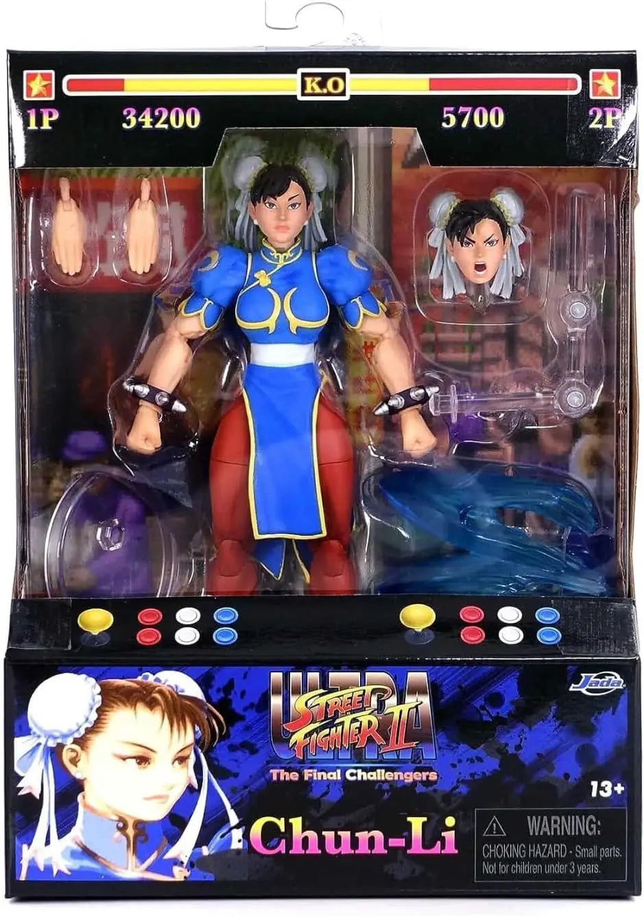 Jada toys Street Fighter II 6" Chun Li Action Figure Street Fighter 2: The Final Challengers Action Figure Model Doll