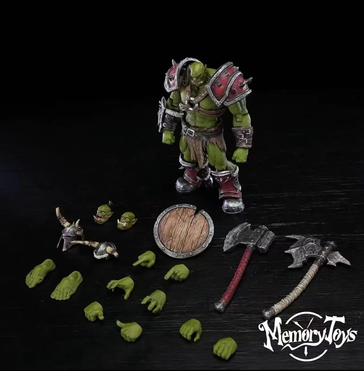 In Stock Blizzard World of Warcraft Round 3 1/12 Horde Orc Captain Action Figure Toy Collection Gift