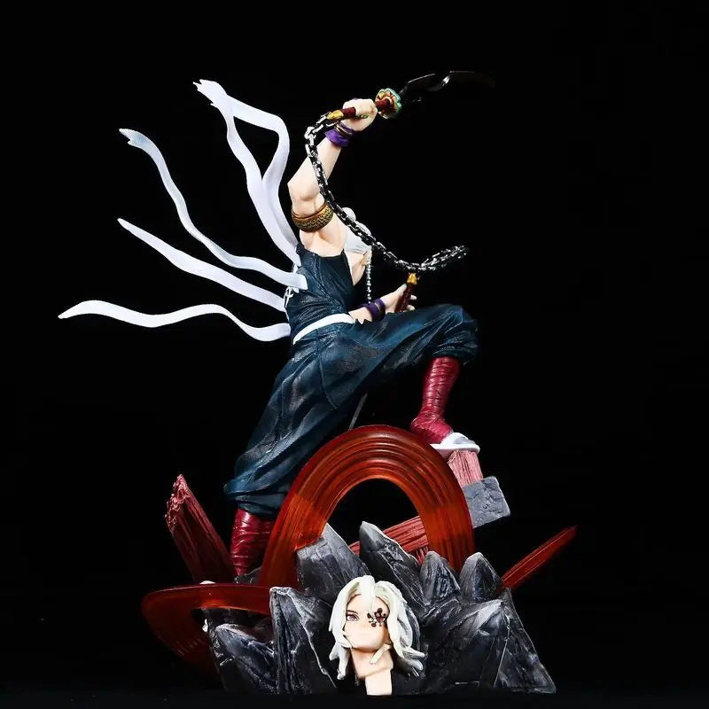 Demon Slayer Gk Tengen Uzui Dual Head Sculpt Static Statue Desktop Ornament Pvc Anime Fugure Model Toys Collection Trendy Gifts