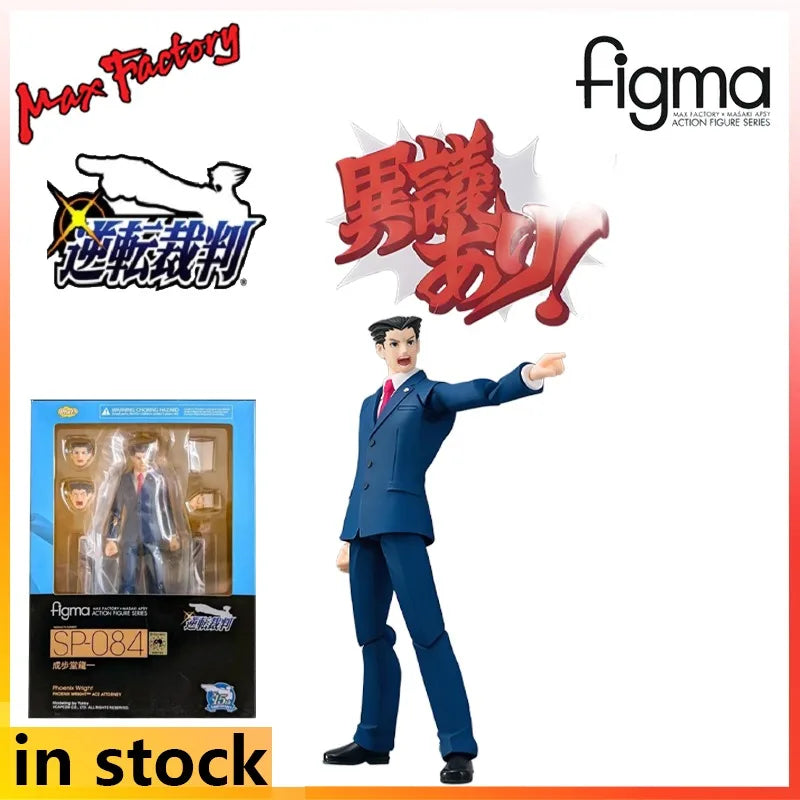 Max Factory Figma Finished Product Movable Exquisite Proportional Doll Series Ace Attorney Anime Toy Model Festival Gift for Boy