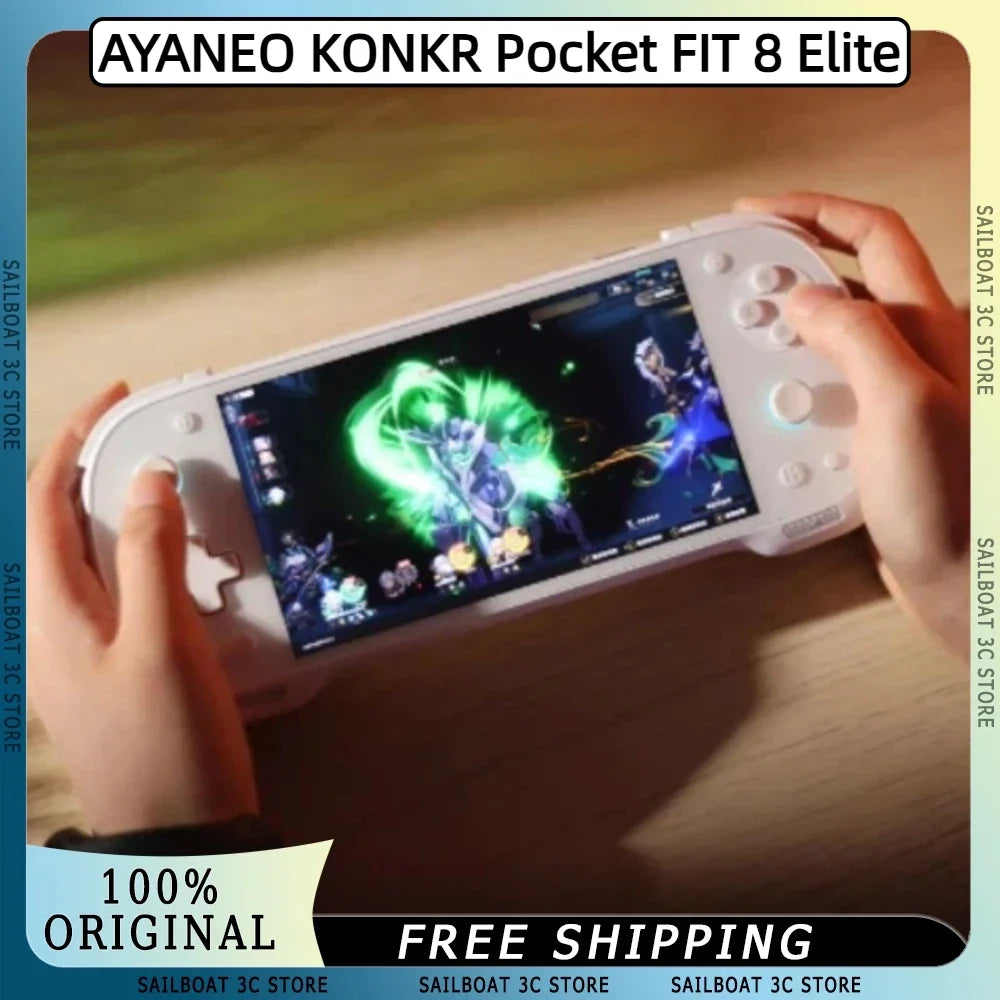 AYANEO KONKR Pocket FIT 8 Elite Android16 Handheld Gaming Consoles 6" 1920*1080 LCD Screen 8400 mAh Battery Hall Joysticks BT6.0