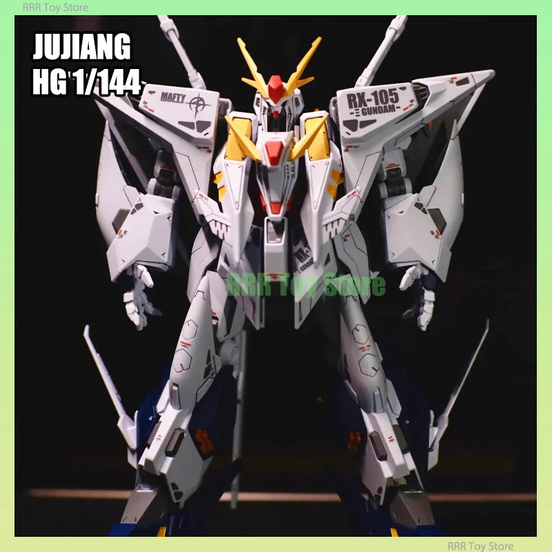 New JUJIANG HG 1/144 RX-105 XI Assembly Model Kit Collection Action Figures Plastic Model Kits Robot Toys Hobby Kids Gift