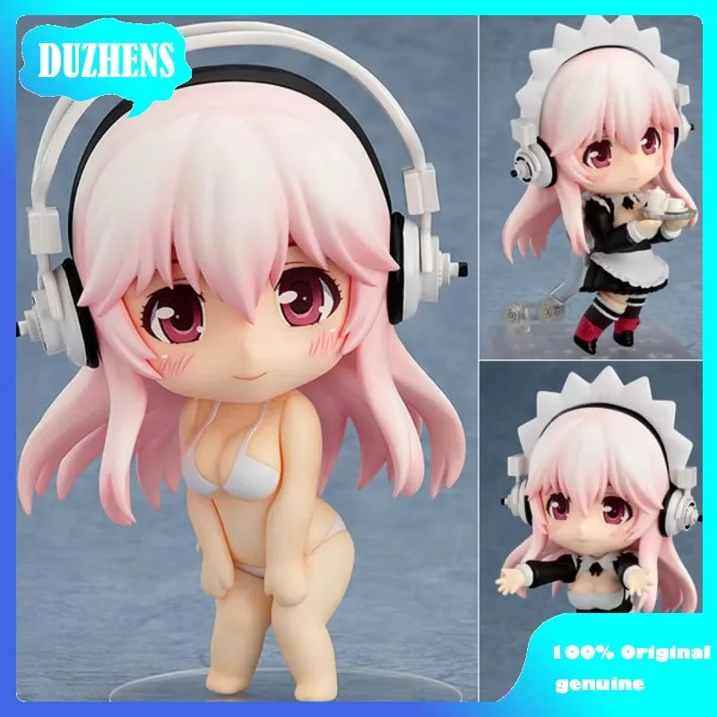 Original:Anime Figure Super Sonico #436 Q version figma PVC Action Anime Figure Model Toys Figure Collection Doll Gift