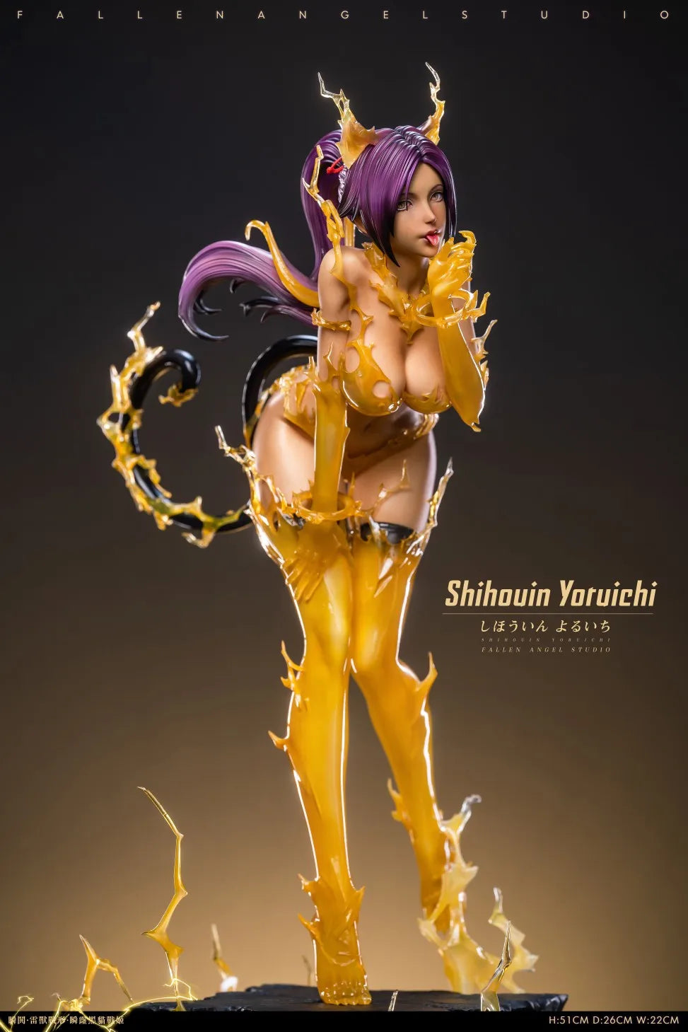 1/4 Fa Studio Bleach Fallen Angel Shihouin Yoruichi Anime Action Figure Collectible Garage Kit Model Statue Toys Gift