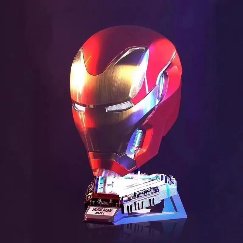 Iron Man Mk50 Figure 1:1 Wearable Cos Mask Voice-Activated Deformation Helmet Movies Derivatives Model Kid Toy Birthday Gift Boy