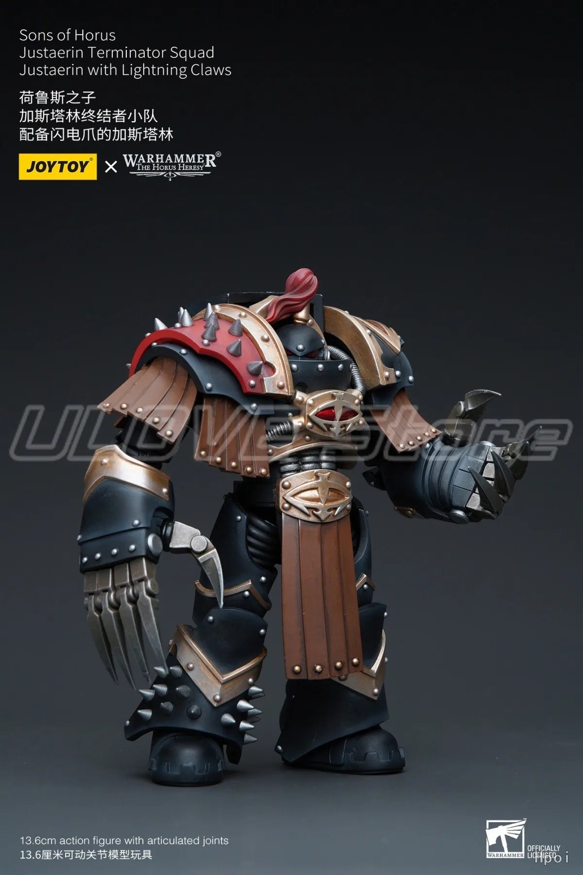 In Stock Original JOYTOY Warhammer 40K Sons of HorusJustaerin Terminator SquadJustaerin with Lightning Claws 1/18 Action Figure