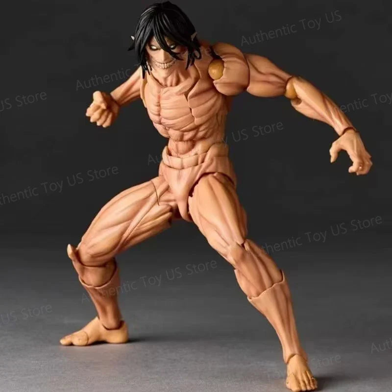 Attack on Titan Eren Jaeger Action Figure Revoltech Amazing Yamaguchi Eren Yeager Model Toys Figures Movable PVC Collection Doll