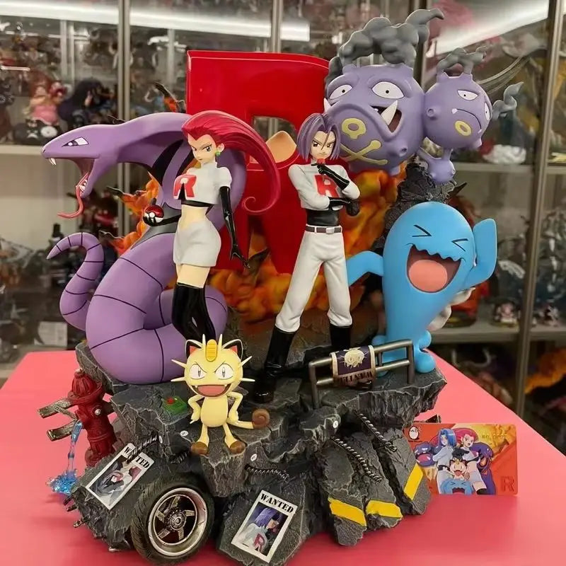 PokéMon Egg Rocket Team Shuttle Galaxy Musashi Kogoro Meow Meow Anime Gk Handmade Doll Statue Large Pendant Desktop Collection