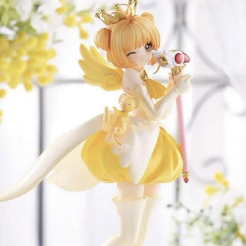 New 22cm Cardcaptor Sakura Kinomoto Sakura Figure Pvc Anime Models Statue Collection Toys Desk Decoration Kids Halloween Gifts