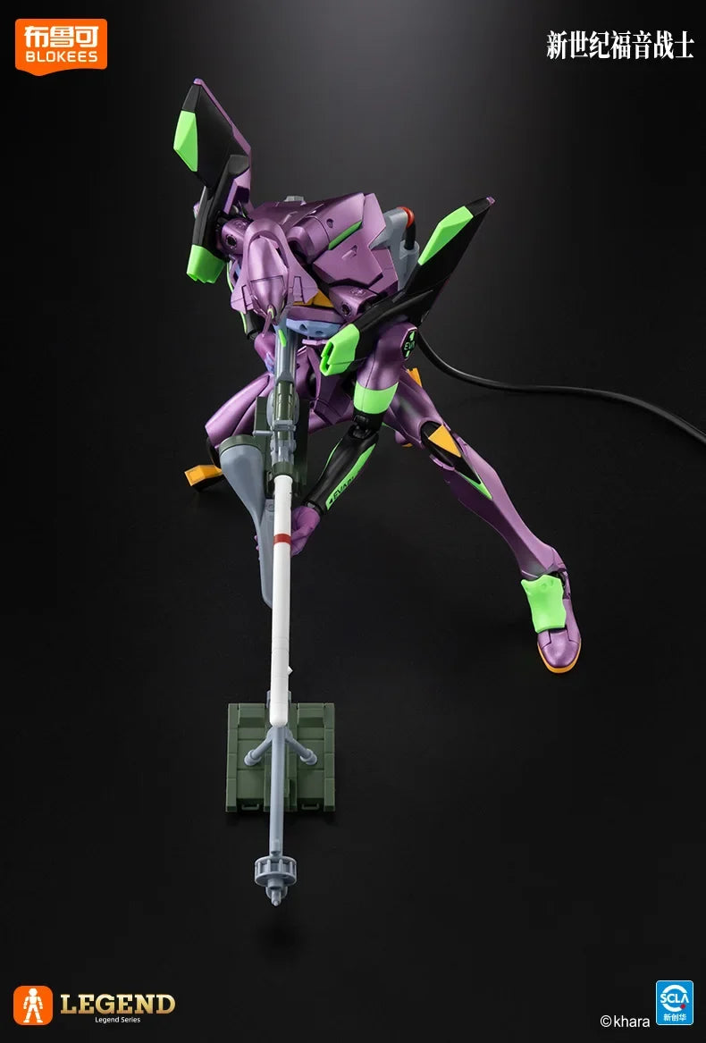 Original BLOKEES EVANGELION EVA-01 NEON GENESIS NERV Lkari Shinji Assembled Action Figure Collection Anime Doll Toys XMAS Gifts