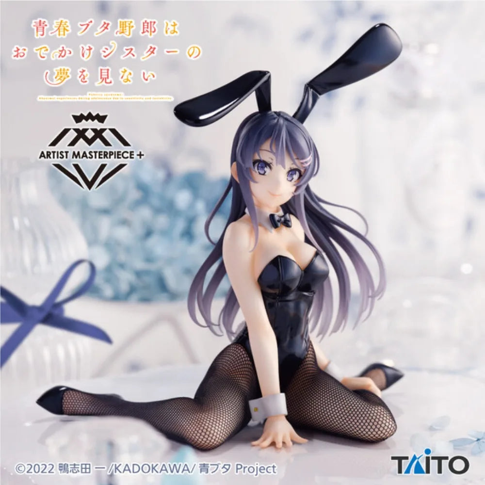 In Stock TAITO Original Genuine Seishun Buta Yarou Wa Odekake Sister No Yume O Minai Sakurajima Mai Bunny Ver 15cm Model Figures