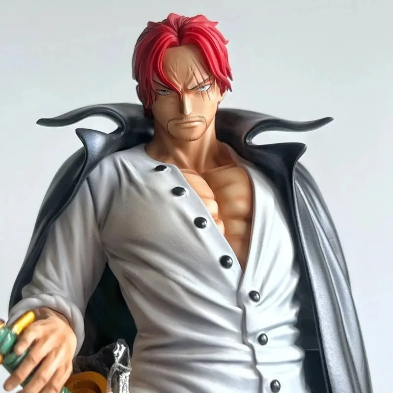 Anime figurine One Piece Action Doll Shanks Four Emperors Anime Standing Statue PVC Model Desktop Ornament Collection Toy Gifts