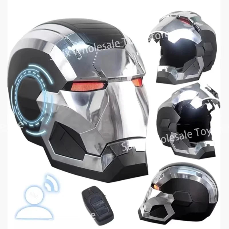 Iron Man Mk5 Helmet 1:1 War Machine Avengers Cosplay Electric Open Close Chinese English Voice Remote Control Gifts Customized