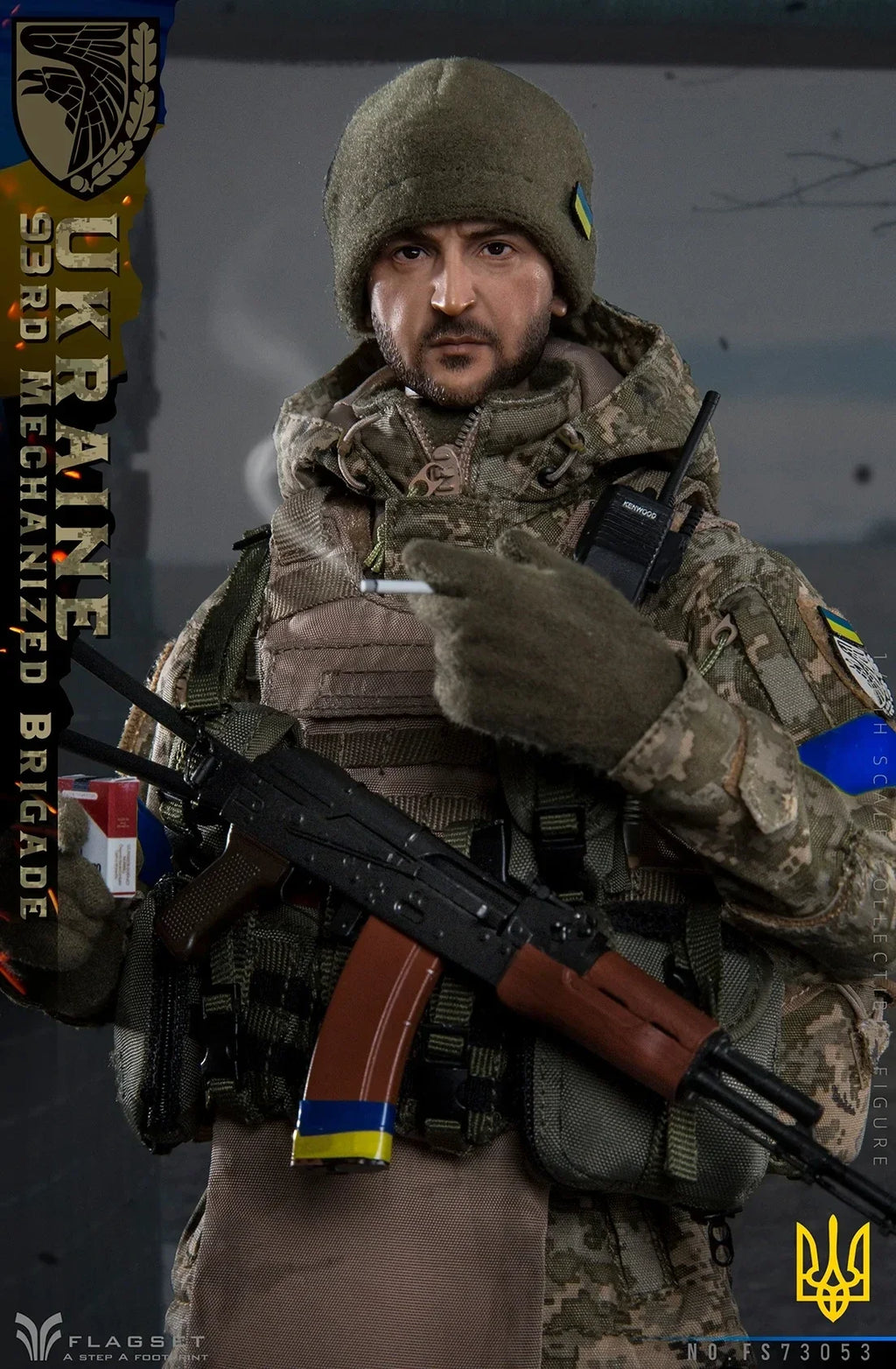 In Stock FLAGSET FS73053 1/6 Special Force Ukrainian 93rd Mechanized Brigade Anti Tank Operator Full Set 12in Action Figure Body