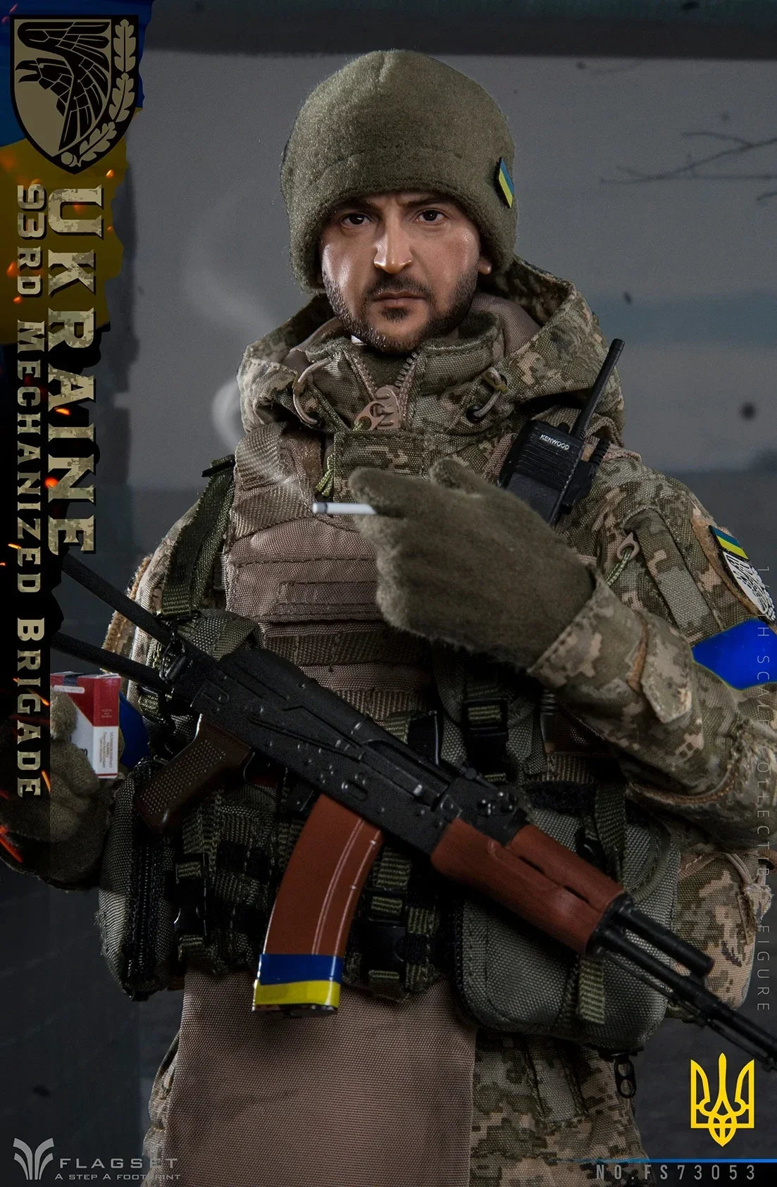 In Stock FLAGSET FS73053 1/6 Special Force Ukrainian 93rd Mechanized Brigade Anti Tank Operator Full Set 12in Action Figure Body