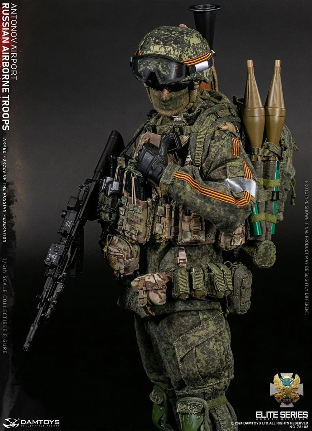 DAMTOYS 78105 1/6 Scale Russian Federation VDV Airborne Troop Infantry Rifle Antonov Full Set for 12inchs Action Figure Model