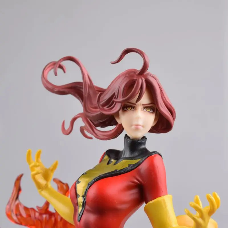 23cm X Men Dark Phoenix Jean Grey 1/7 Beautiful Girl Figure Model Statue Boys Collection Desktop Decoration Ornament Toys Gifts