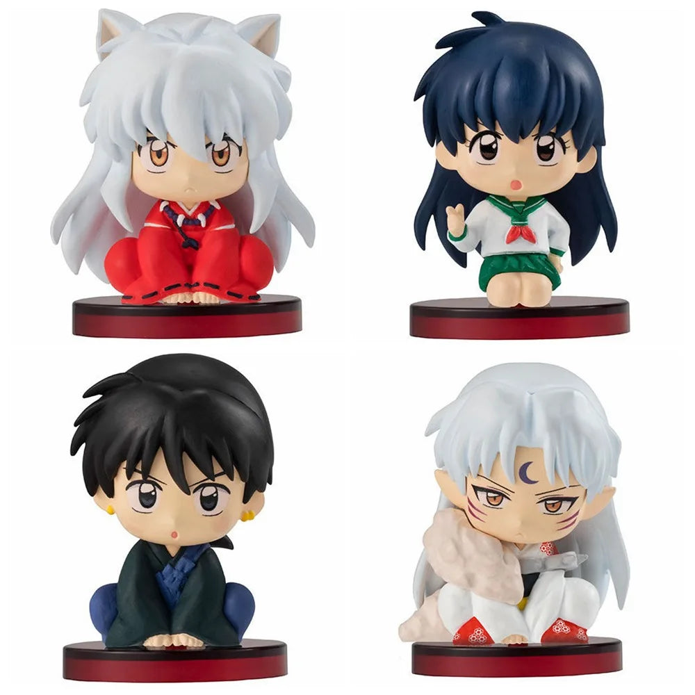 Inuyasha Action Figures 4.5cm Mini Figures 1pc Random Color - Kikyo Seven Jewel Coral Q Version Collectible Toy