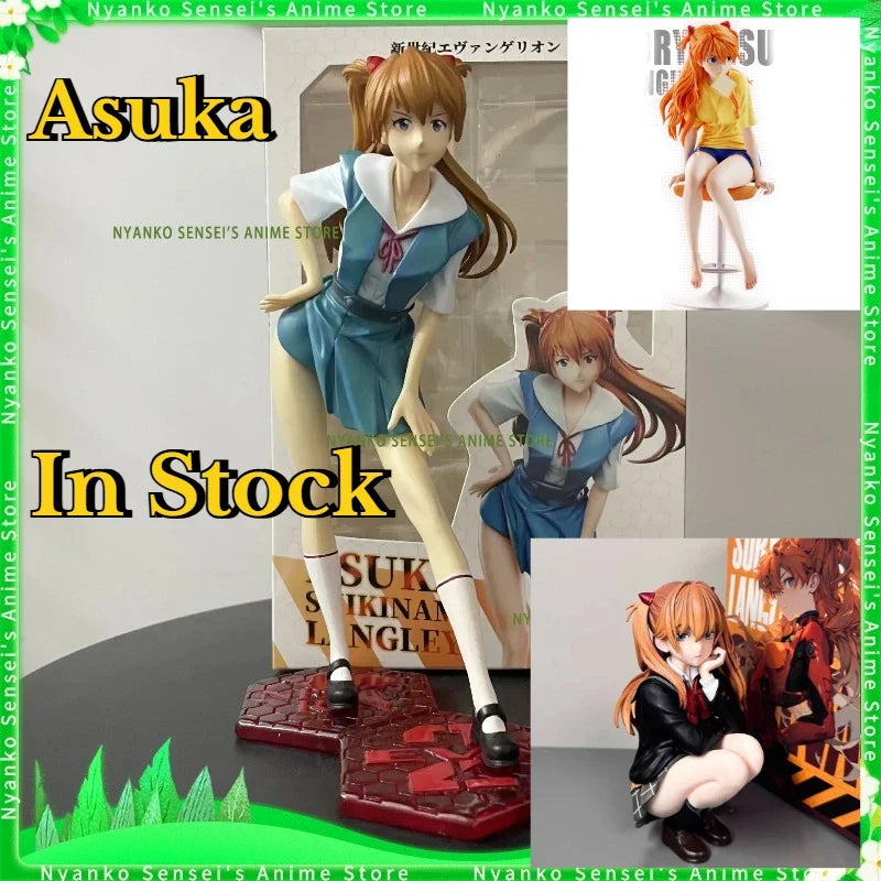 In Stock NEON GENESIS EVANGELION EVA Asuka New Style School Uniforms GK China Ver. Figure Models Anime Toys Doll Collection