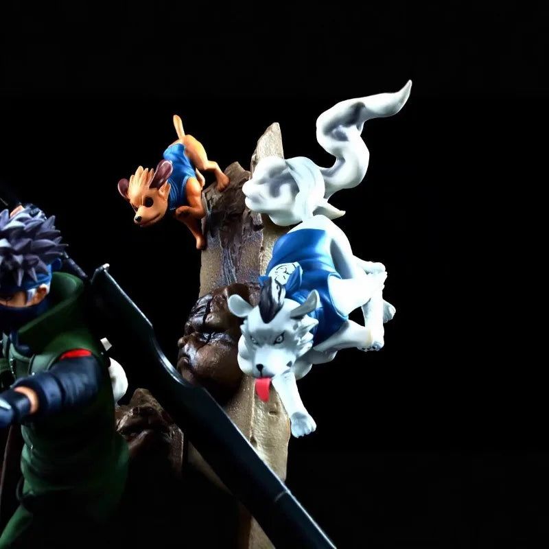 37m Cartoon Figures Hatake Kakashi Dog Two-headed Statue Anime Collection Model Desktop Ornament Decorations Holiday Gifts Toys