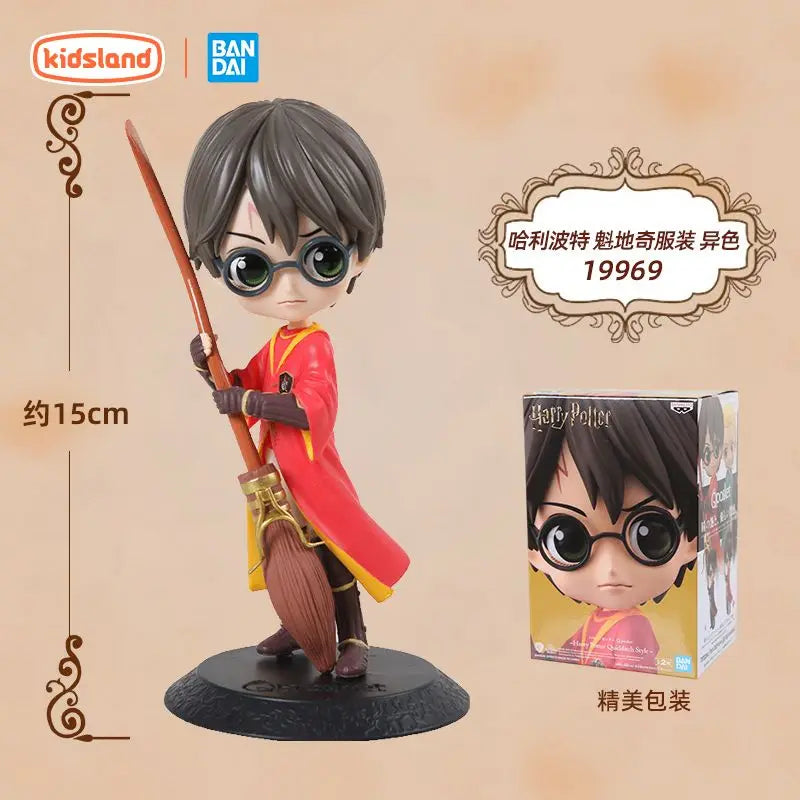14cm Original Bandai Q Posket Harrys Potter Series Version Role Draco Malfoy Hermione Action Figure Anime Collectible Kids Dolls