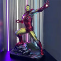 50cm The Avengers Filmfigur Iron Man Peripherer Harzmodell Szene Leuchtstatue Schreibtisch Dekoration Ornamente Geburtstagsgeschenke Spielzeug