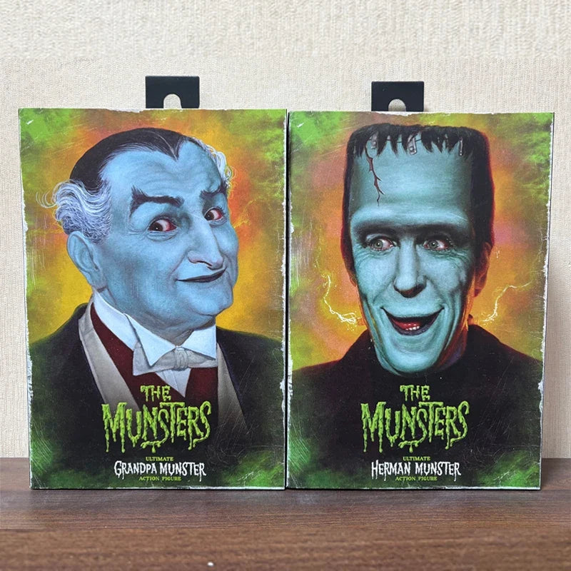 NECA The Munsters (TV Series) - Ultimate Grandpa/Herman Munster 7” Scale Action Figure Model Doll Garage Kit