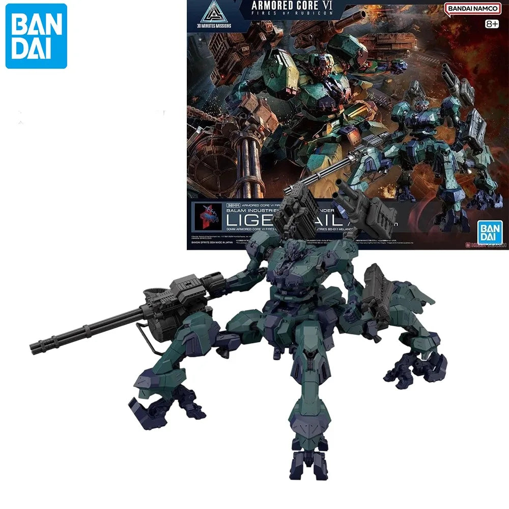Bandai Genuine 30MM ARMORED CORE VI NIGHTFALL STEEL HAZE BD-011 MELANDER Liger Tail CC-2000 ORBITER Anime Figure Assembly Model