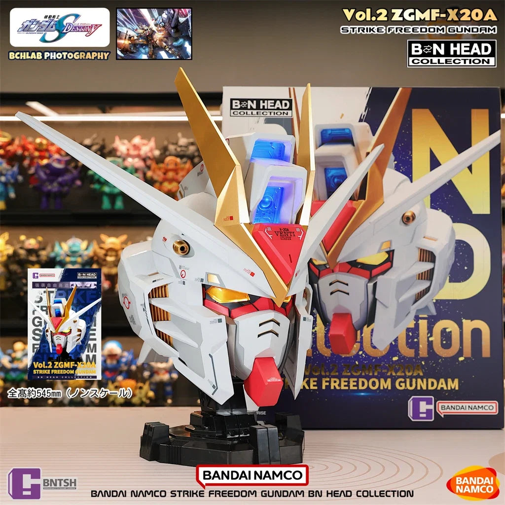 In Stock Bandai Char's Zaku Helmet, BN HEAD Oversized LED Light Up Collectible, Gundam Anime Decor Gift for Men