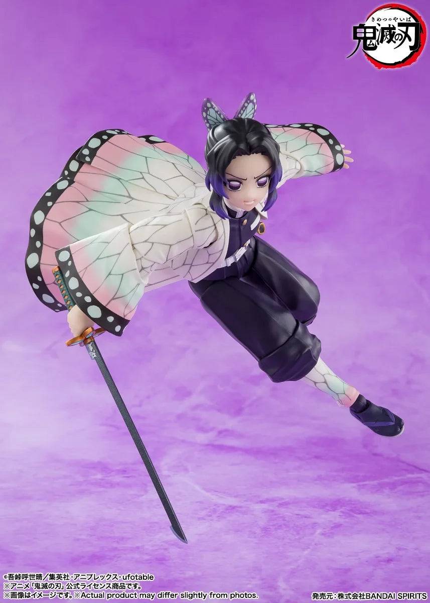 Original Bandai Demon Slayer: Kimetsu no Yaiba S.H.Figuarts SHINOBU KOCHO Anime figure Model Toy Collections Gift