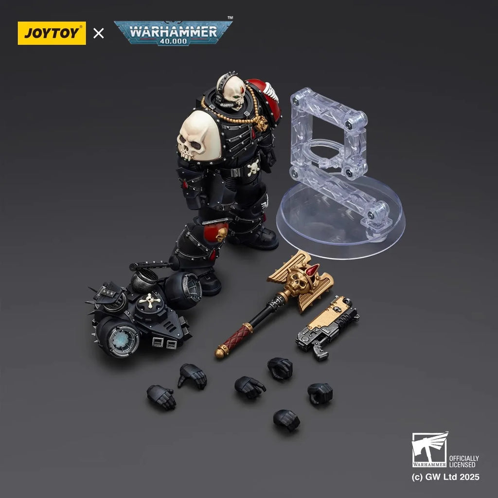 JOYTOY Warhammer 40K 1/18 Scale Blood Angels Lemartes With Jump Pack,Blood Crozius And Absolver Bolt Pistol Figurine Model Toy