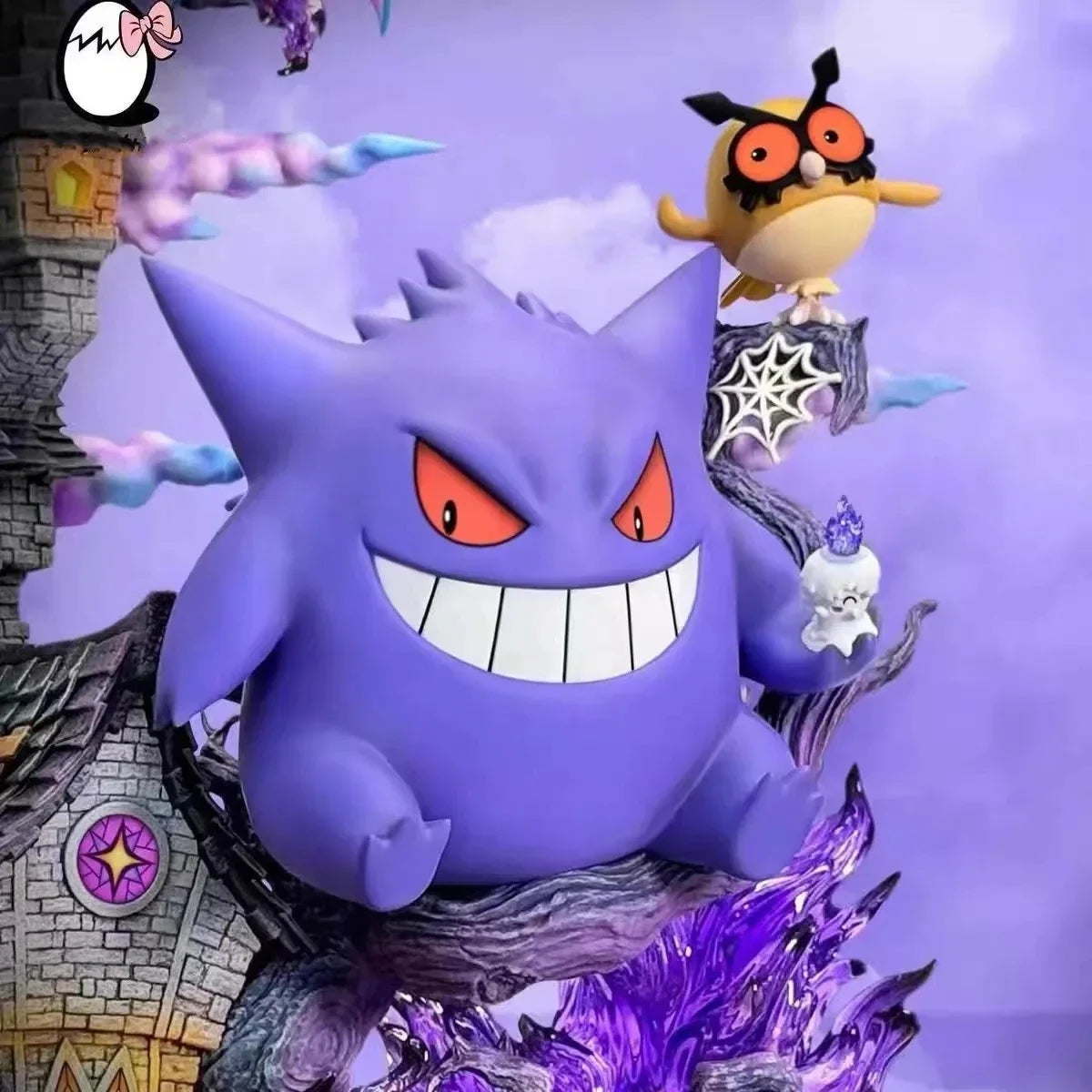 New Pocket Monster 31cm EGG Ghost Type Family Set Gengar Evolution Gk Figures Pvc Anime Static Statue Surprise Gifts Toys