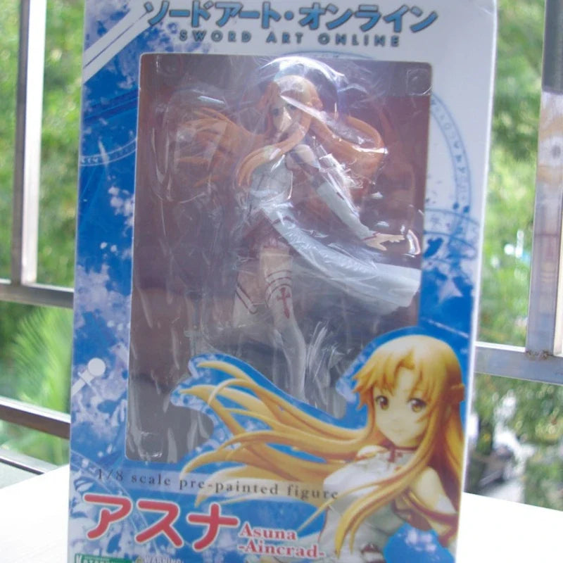 22cm Sword Art Online Anime Figure Yuuki Asuna Perimeter Model Scene Statue Desktop Decoration Ornaments Kids Christmas Gift Toy