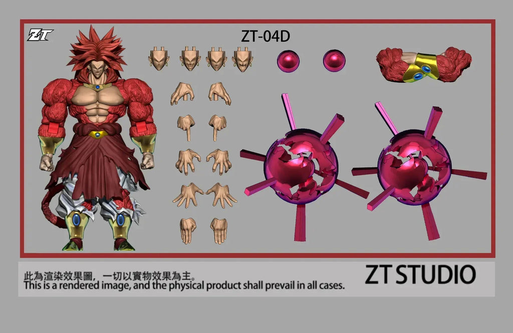 【Pre-sale】ZT Studio ZT04 Dragon Ball Z SHF Super Saiyan SSJ4 Broly Normal Battle Damaged Anime Action Figures Toys Models PVC