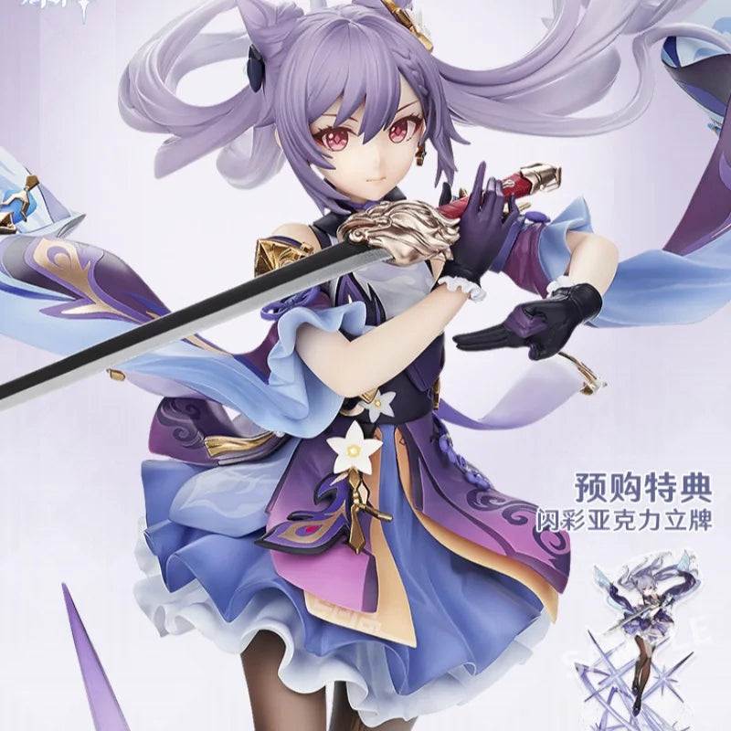 Official APEX GenshinImpact Keqing 'Tingni Kuaiyu' 1/7 Scale Statue - Electro Vision PVC Figure w/ Lightning FX Base