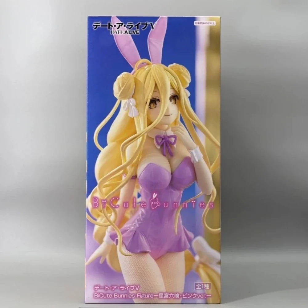 In Stock FuRyu Original Genuine Anime DATE ALIVE IV BiCute Bunnies Figure Hoshimiya Mukuro Pink Ver. 27cm Model Toy Figures Gift