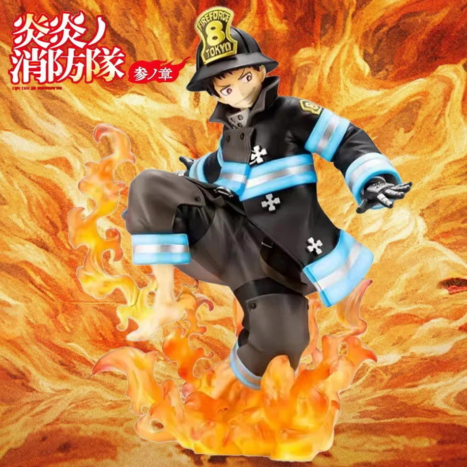In Stock Original KOTOBUKIYA ARTFX J Fire Force Shinra Kusakabe Anime Finished Model Toy Gift Collection
