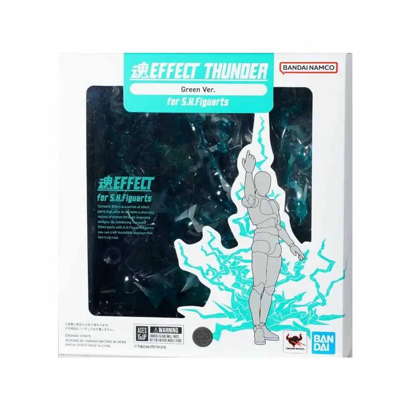 Bandai Original SHF EFFECT THUNDER GREEN  YEIIOW VER attachment Action Figure Toys For Boys /Girls /Kids /Christmas Gift